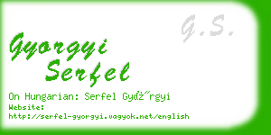 gyorgyi serfel business card